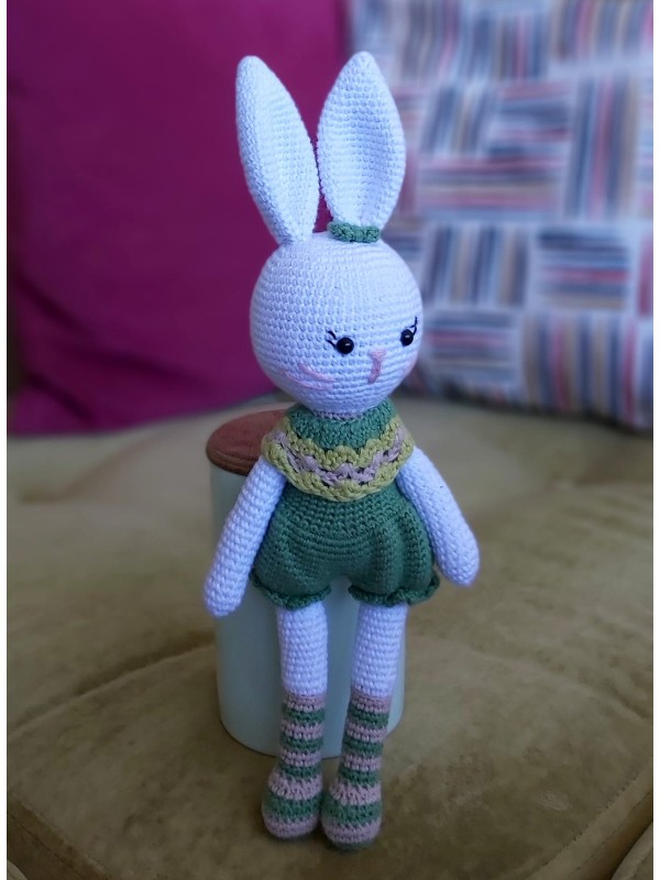 Amigurimi Süslü Tavşan 30cm (Kargo Ücretsiz)…