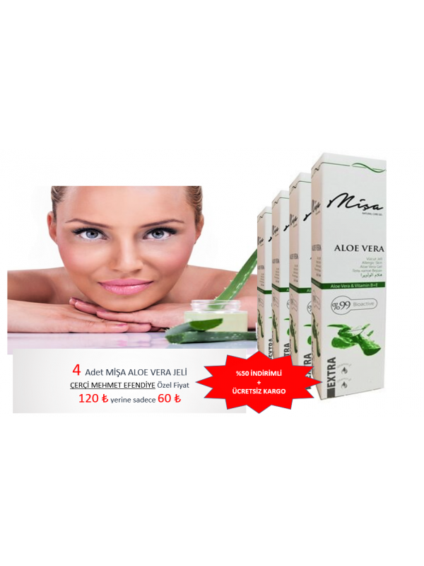 Mişa Aloe Vera B ve E Vitaminli Jel 200 ml 4 lü…